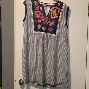 Embroidered peasant boho dress Andrée by Unit